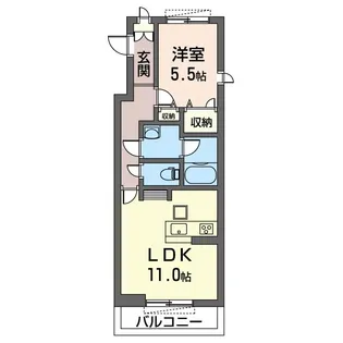 グランデュール津田沼【2階】の間取り