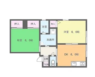 サンライズA棟【2階】の間取り