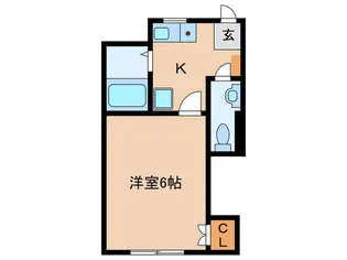 リバ-サイド今井【1階】の間取り