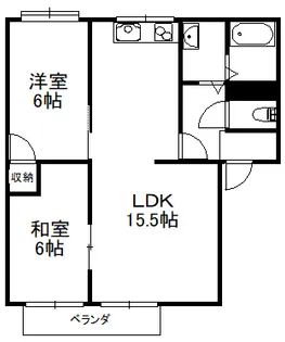 コーポサンフル【1階】の間取り