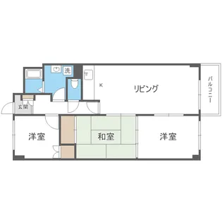 リバーハイム昇栄【4階】の間取り