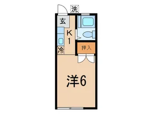 仲田コ-ポ【1階】の間取り