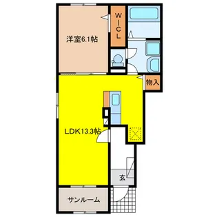 岐阜県岐阜市高田3【アパート】の間取り