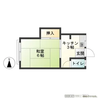 大石荘【2階】の間取り