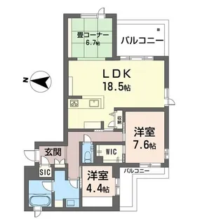 クオリスタ【4階】の間取り