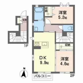 エターナル北町【2階】の間取り
