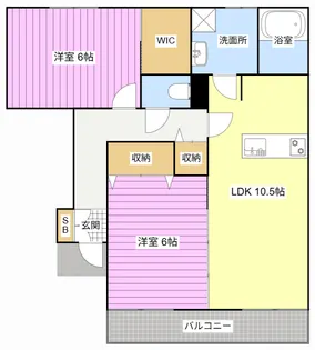 棒屋第七下池ハイツ【1階】の間取り