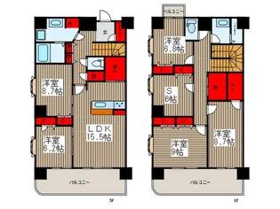 東川口ガーデンプラザ八番館の間取り