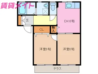 サウスアベニュー・エヌ【1階】の間取り