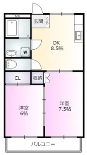 コートプレイス習志野南【2階】の間取り