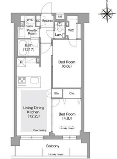 東京都文京区目白台3【マンション】の間取り