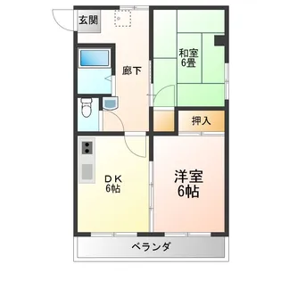 ローズパーク二日町【3階】の間取り