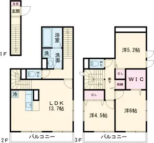 (仮称)世田谷区上野毛3丁目計画の間取り