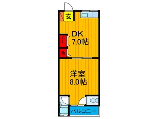 グリ-ンパ-ク山崎【2階】の間取り