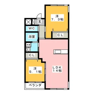 Brow’garden【2階】の間取り