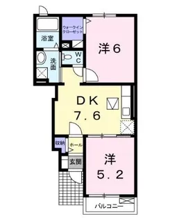 テラース磯上A【1階】の間取り