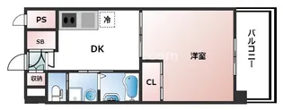 1DKの間取り画像