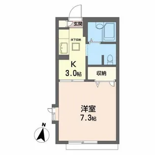 ジュネス柏木【1階】の間取り
