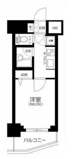 パレステュディオ渋谷WEST【2階】の間取り