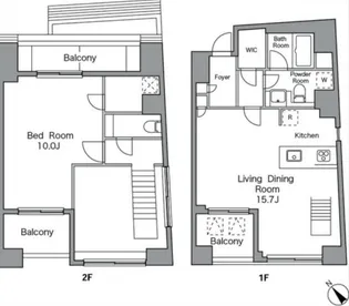 レジディア恵比寿南【4階】の間取り