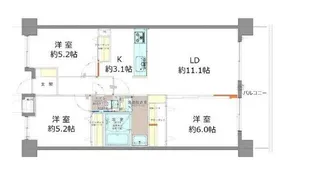エマーレ南浦和【4階】の間取り