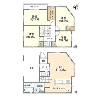 埼玉県ふじみ野市南台1【一戸建】の間取り