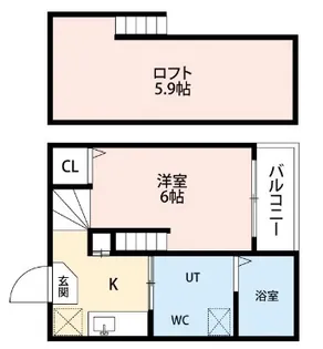 グランドレジデンス旭ヶ丘【2階】の間取り