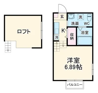 chalet 涼風テラス【2階】の間取り