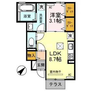 熊本県熊本市北区清水新地2【アパート】の間取り