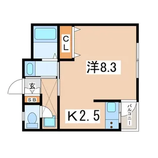 Lily-be昭和【2階】の間取り