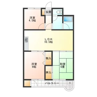 徳島県徳島市住吉3【マンション】の間取り