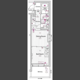 1DKの間取り画像