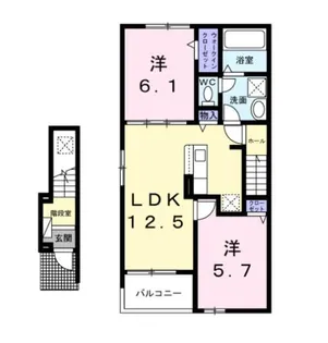 ガーデンコート【2階】の間取り