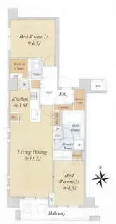 アトラス西麻布【4階】の間取り