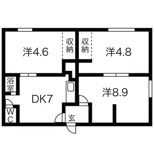 誠ハイツA【1階】の間取り