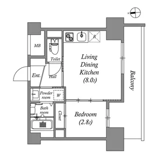 アドバンス江坂ラシュレ【9階】の間取り