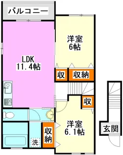 サンリット・フィオーレC【2階】の間取り