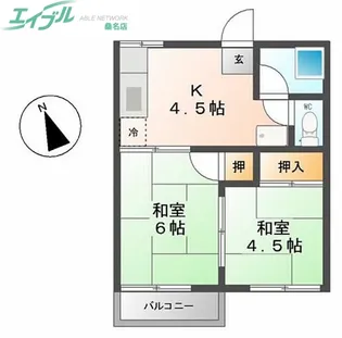 コーポ明正【2階】の間取り