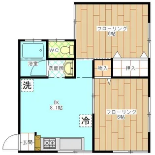 東京都中野区若宮2【アパート】の間取り
