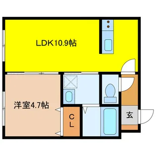 北海道千歳市幸町2【マンション】の間取り