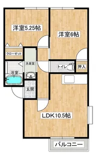 サンガーデン高松【1階】の間取り