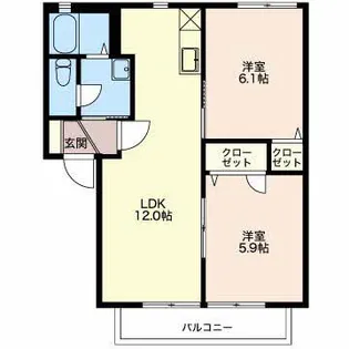サニーハウス【1階】の間取り