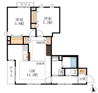 東京都目黒区鷹番1【マンション】の間取り