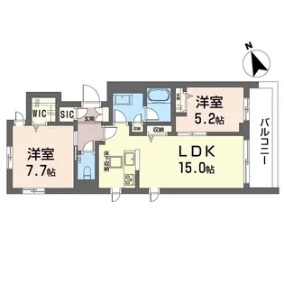 新築:WTB池袋【1階】の間取り