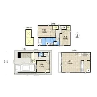 愛知県名古屋市中村区十王町【一戸建】の間取り