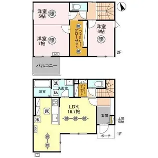 群馬県高崎市下之城町【一戸建】の間取り