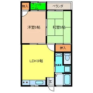 サザンアルファ岡田【2階】の間取り