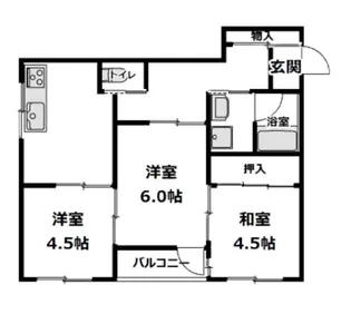 プラムフィールド【6階】の間取り