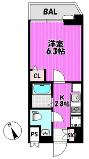 フランボアーズ元代々木町【4階】の間取り
