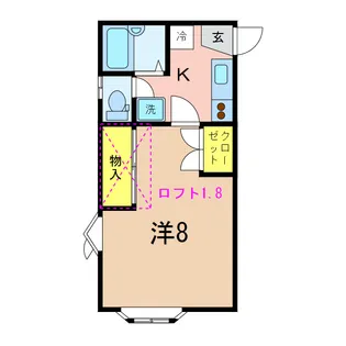 ハイツローレル【1階】の間取り